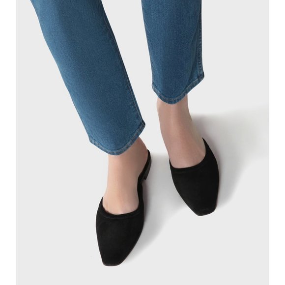 Jack Erwin "Paz" Black Suede Mule Slip On Sandals Hand Made 10 $148 - Picture 1 of 9